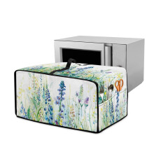 Överdrag till brödrost med blombladstryck, fläckbeständigt, maskintvättbart, med handtag och fickor – 46 x 33 x 23 cm