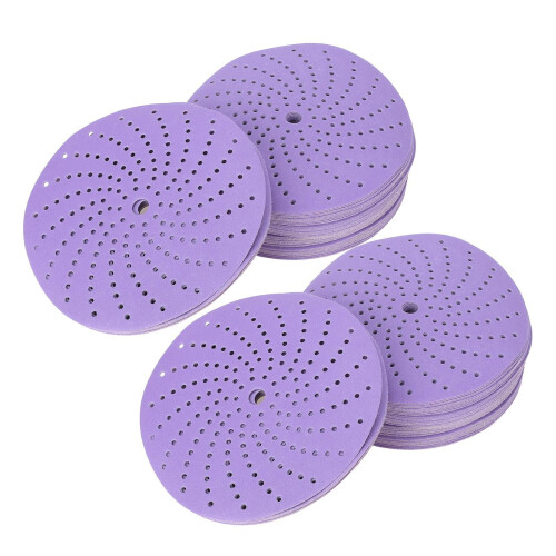 Ceramic Hook-and-Loop Sanding Discs 6-inch 120-Grit 100 Pcs