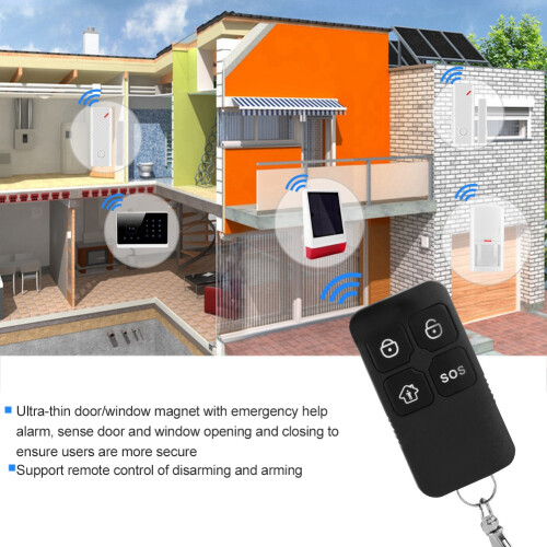 Strobe Siren Security System With Adjustable Sensitivity Motion Alarm And4Modes Long Control Distance Solar Powered Sound Light Alert 2
