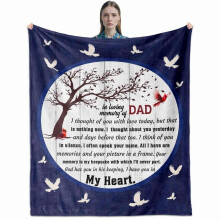 Blødt flannel-mindetæppe (50x60") – Kondolencegave til tabet af mor, far, bedstemor, bedstefar, søster – Kompatibel med sorg og sorg