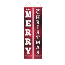 Weihnachtsbanner für die Veranda, 30 x 180 cm, grüne Willkommensflagge für Haustür, Garten, Garage und Wand – passend zur Weihnachtsdekoration