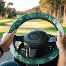 Marble Stripes Golf Cart Steering Wheel Cover All Weather
