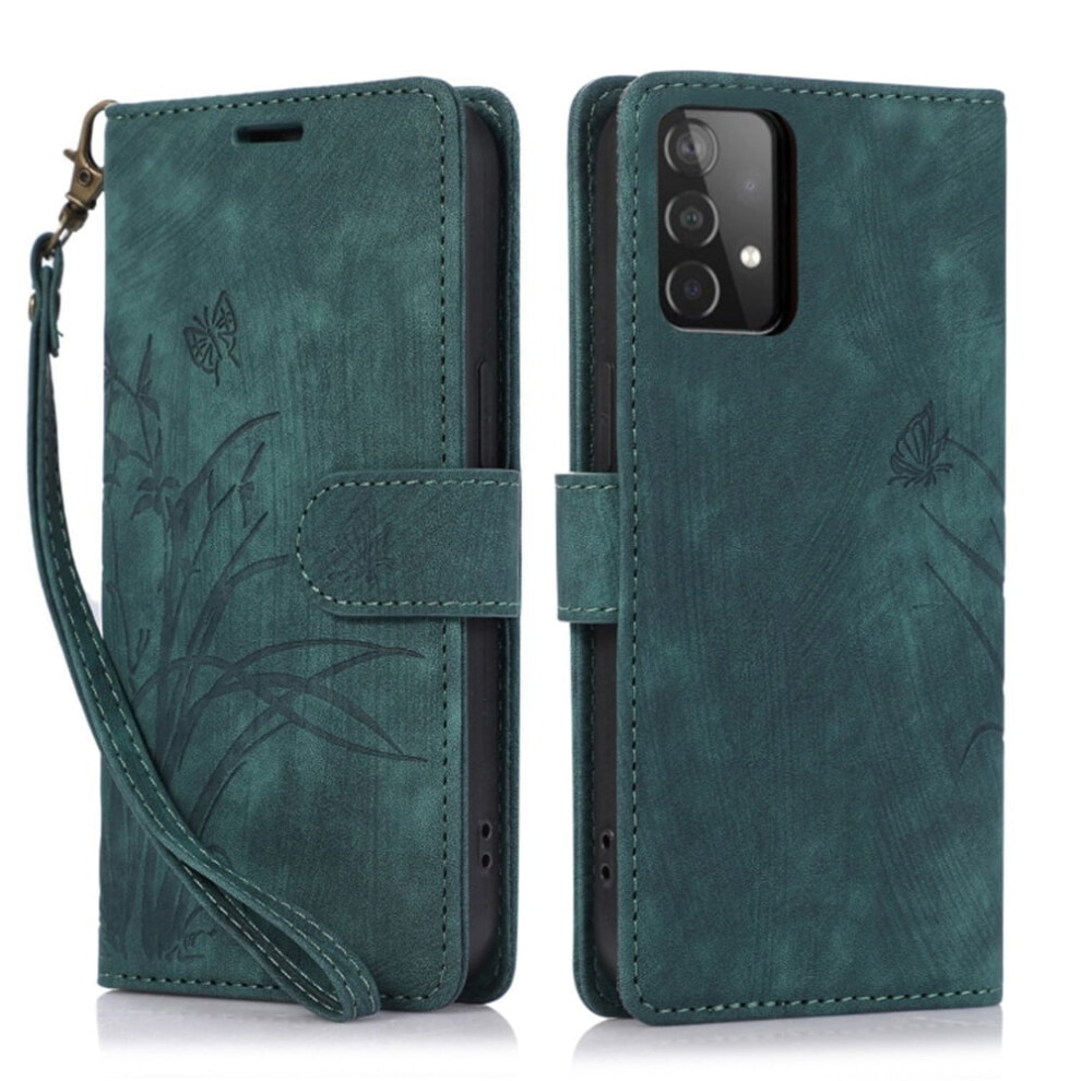 Leather Flip Wallet Case For Samsung Galaxy A33 5G Green 937196972227