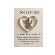 Heart Pocket Hug Angel Poem Cards for Funeral Favors and