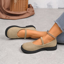 Willtoo Women's Cotton Mary Jane Ballet Flats