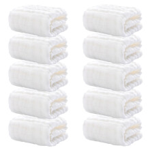 Toallitas de algodón orgánico para bebé, 30 x 30 cm, paquete de 10, suaves e hipoalergénicas – Piel sensible, regalo unisex para el registro de