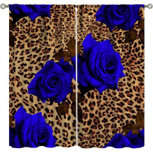 Leopard Print Curtains 42x84 Inch, Brown Animal Texture, Rod Pocket, Compatible with Living Room & Apartment Decor – 2 Panels