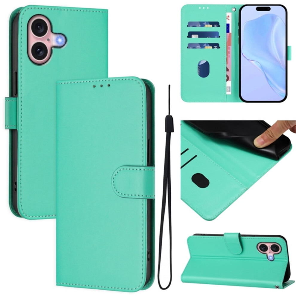 Pu Leather Wallet Case For Iphone 16 Â Magnetic Flip 939152666140