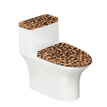 Dog Paw Prints Leopard Print Toilet Seat Cover Pack of 2