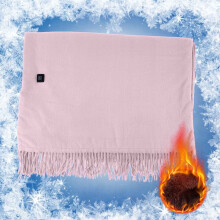 Portable Cordless Heated Blanket, USB Battery-Operated, 78"L x 26"W, Light Pink, Compatible with USB power sources