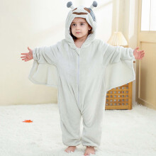 Cozy Fleece Animal Costume Romper for Boys & Girls Long Sleeve One-Piece Pajamas with Snap Closure Soft Warm Outfit for Kids Playtime & Sleepwear