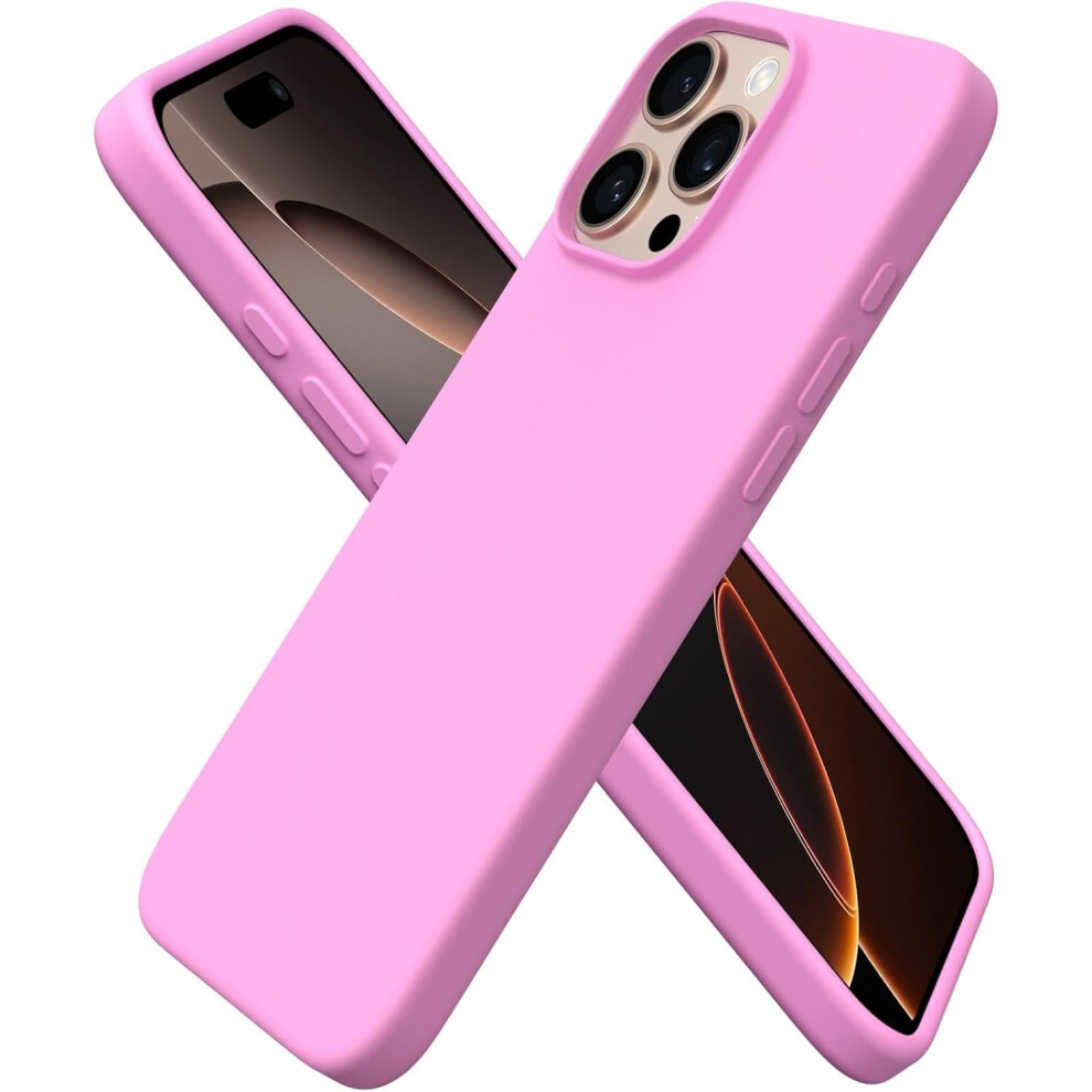 Compatible Withiphone 16 Plus Case, Slim Liquid Silicone 3 Layers Soft Gel Rubber Shockproof Protective Case,,6.7 Pink 9357860061384