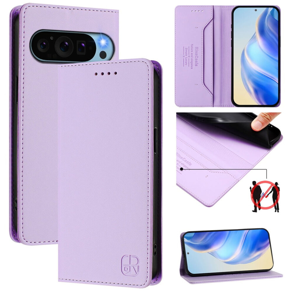 Google Pixel 9 Wallet Case 6.3" Rfid-Blocking Light/Purple 939152666843