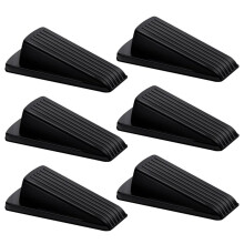 6PCS Door Stoppers, Premium Rubber Stoppers Wedge, Stops for Carpet Heavy Duty Door, Bottom of  Tile, Concrete