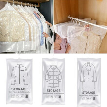 Hanging Vacuum Storage Bags, Hanging Space Saver Bags, Hanging Storage Bags for Clothes for Suits, Dress, Jacket M