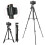 Portable Design Selfie Stick Tripod For iPhone Android, Extendable Range Wireless Remote Shutter4Adjustable Heights Sturdy Aluminum Alloy 5