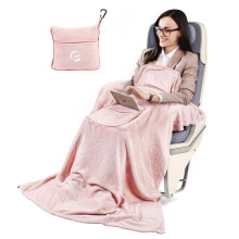 Tirrinia Travel Blanket & Pillow Set – Compact, Lightweight, Packable for Kids & Adults, Compatible with Airplane Travel