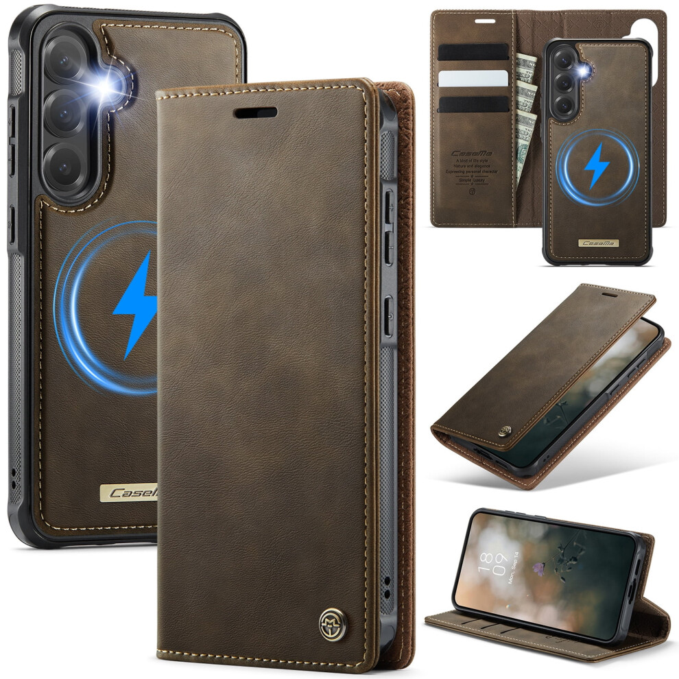 Caseme Wallet Case For Samsung Galaxy S24 Plus (6.7") Â Magsafe-Compatible, Rfid-Blocking, Flip Stand, Shockproof, Magnetic & Detachable 9180479346135
