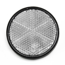 White Bicycle Round Reflector for Night Cycling Safety 10