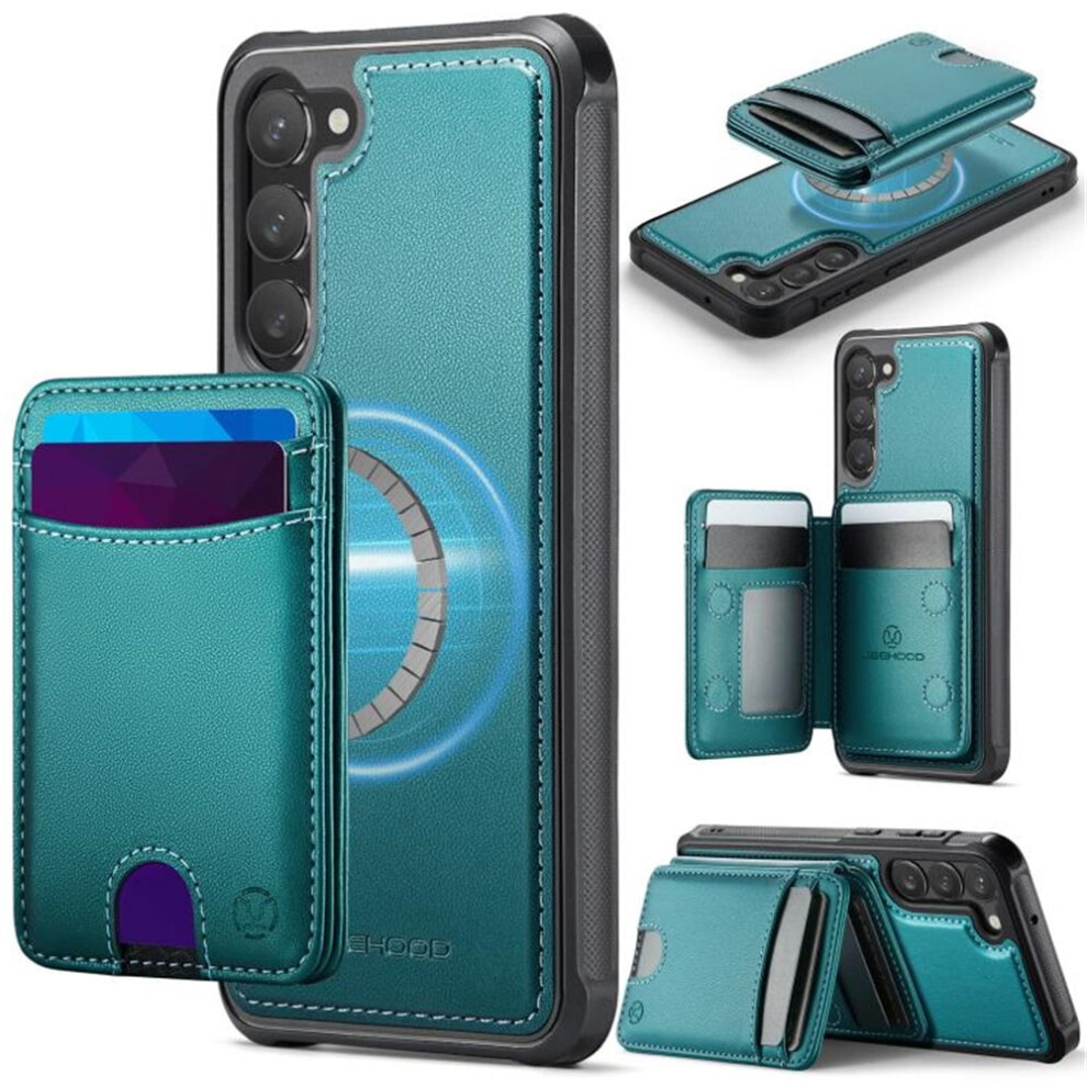 Jeehood Case For Samsung Galaxy S23+ 5G: Rfid-Blocking Pu Leather, Magsafe-Compatible Detachable 2-In-1 Wallet With Push Card Holder & Kickstand, 9180479346302