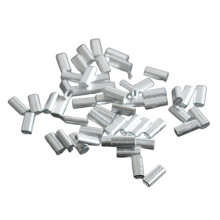 100Pcs Assortment Fishing Line Tube Connectors Aluminum Fishing Crimp Sleeves Set Single Barrels Crimping Loop Sleeve