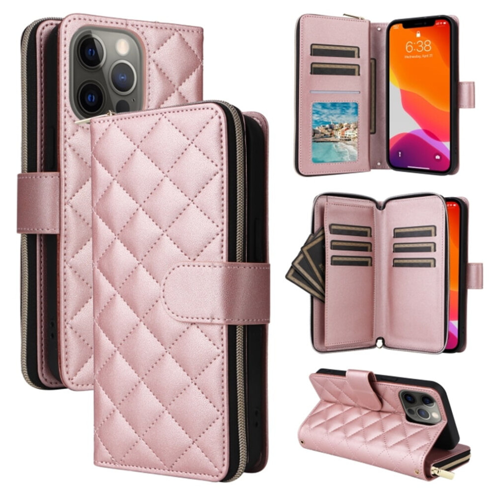 Magnetic Flip Wallet Case For Iphone 12/12 Pro Rose Gold 939152678419