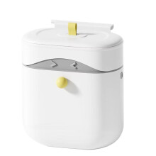 Kitchen Wall Mounted Trash Can Non Perforated Dual-Purpose Wall Mounted Flip Cover Trash Can Bathroom Garbage Bin