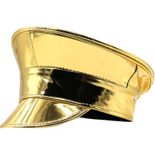 Glittering Captain Hat Fashion PatentLeather Party Hat Adult Carnivals Cap Music Festival Stage Hat Night Club Headgear