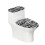 Zebra Polyester Toilet Seat Cover Replacement 17"x21" 1