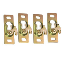 General Pocket Door Hanger Plates Set Of 4 Strong Metal Hardware Doors Track Mounting for Smooth Track Installation
