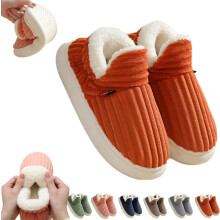 Pantoffellaarsjes | Pluche, warme binnen- en buitenschoenen met fleecevoering, traagschuim en antislipzool