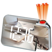 LED-Digitalwecker mit Spiegeloberfläche und LCD-Display