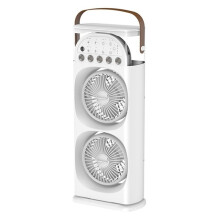 Five-Hole Dual Fan Humidification Plug-in Multi-Position Color Light Large Capacity Dormitory Plug-in Model