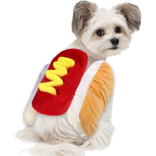 Papapt Dog Hot Dog Costume, Dog Halloween Costumes Pet Hot Dog Costume Funny Dog Costume for XS Small Medium Dogs Cats Pets (Medium) /J03