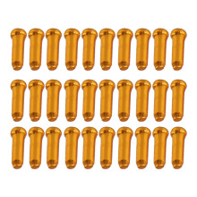 30 Pieces Bike Cable End Caps Bicycle Brake Cable End Caps for Mountain Bike Gold