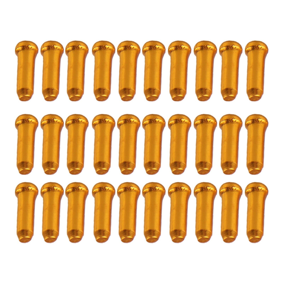 30 Pieces Bike Cable End Caps Bicycle Brake Cable End Caps For Mountain Bike Gold 9180479768937