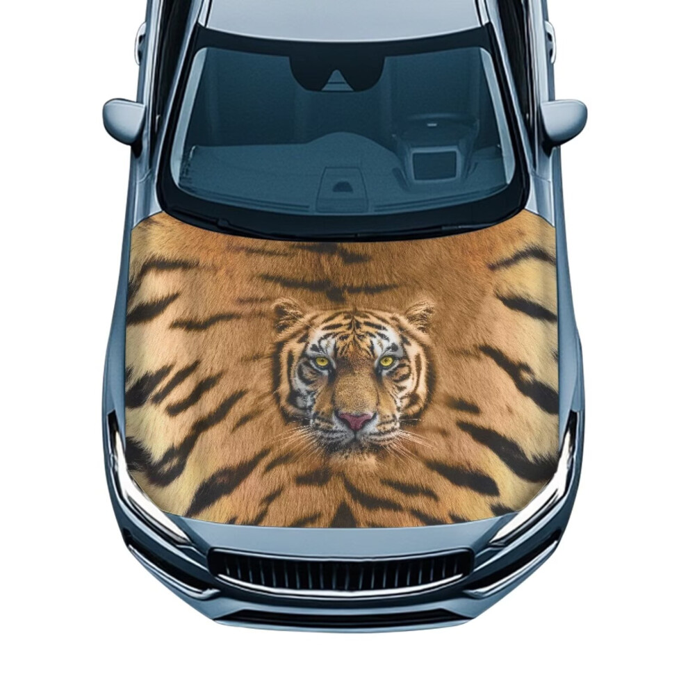 Tiger Print Car Hood Cover Protective For Cars Suvs Vans 939152692538