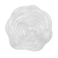 Floral Round Coasters Set 4pcs for Home Wedding Tabletop
