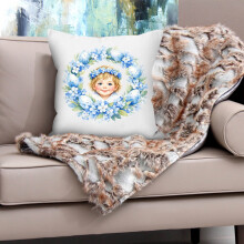 Easter Pillow Cover 17.7", Farmhouse Square Decorative Pillow Case for Sofa, Bedroom, Coffee Bar – Compatible with Easter Decor