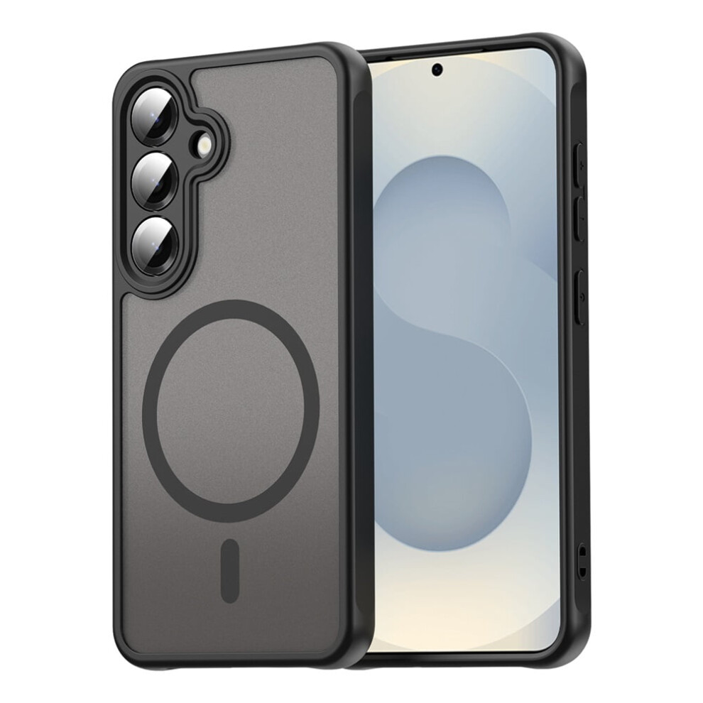 Magnetic Translucent Matte Phone Case For Samsung Galaxy S24+ 5G – Compatible With Magsafe, Military-Grade Drop Protection, Black 9180479772286