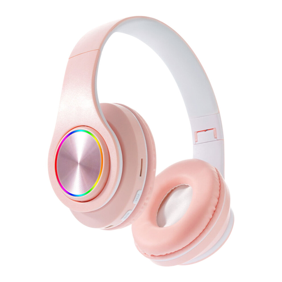 All Earphones Clearance!Kyursd Gaming Headsets, Macaron Colored Luminous Seven Color Breathing Head Mounted Bluetooth Earphones Light 9180479772071