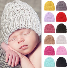 Baby Hat Toddler Hats Solid Color Breathable Comfortable Cute Warm-keeping Casual Boys Girls Autumn Warm Outdoor Knitting Hat Photography Prop