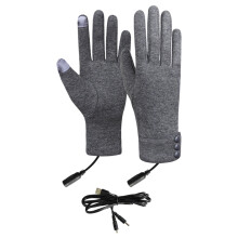 Grey USB Heated Gloves for Outdoor Cycling, Driving & Skiing – Rechargeable Thermal Gloves for Men/Women, Cold Weather Gear, Compatible with USB