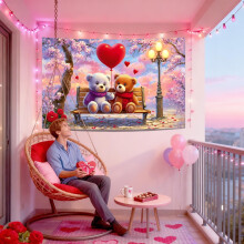 Valentines Day Backdrop, 71x45 Inches Valentines Tapestries for Room Wall Coverings and Home Decor
