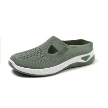 Willtoo 2026 Women's Breathable Orthopedic Slip-Ons – Arch Support Tennis & Hiking Shoes, Nurse Shoes for Food Service, Wide Width, Green 7.5W