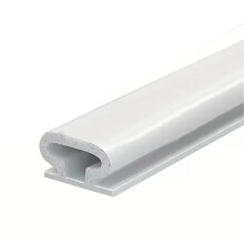 20 Feet Rubber Weather Stripping Door Seal Strip, Backing D-Shape White