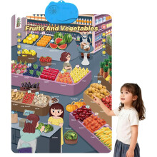 2025 New Talking Wall Chart for Kids – Bilingual English & Spanish Learning Poster with Touch Buttons, ABCs, Numbers, Animals, Songs & Piano