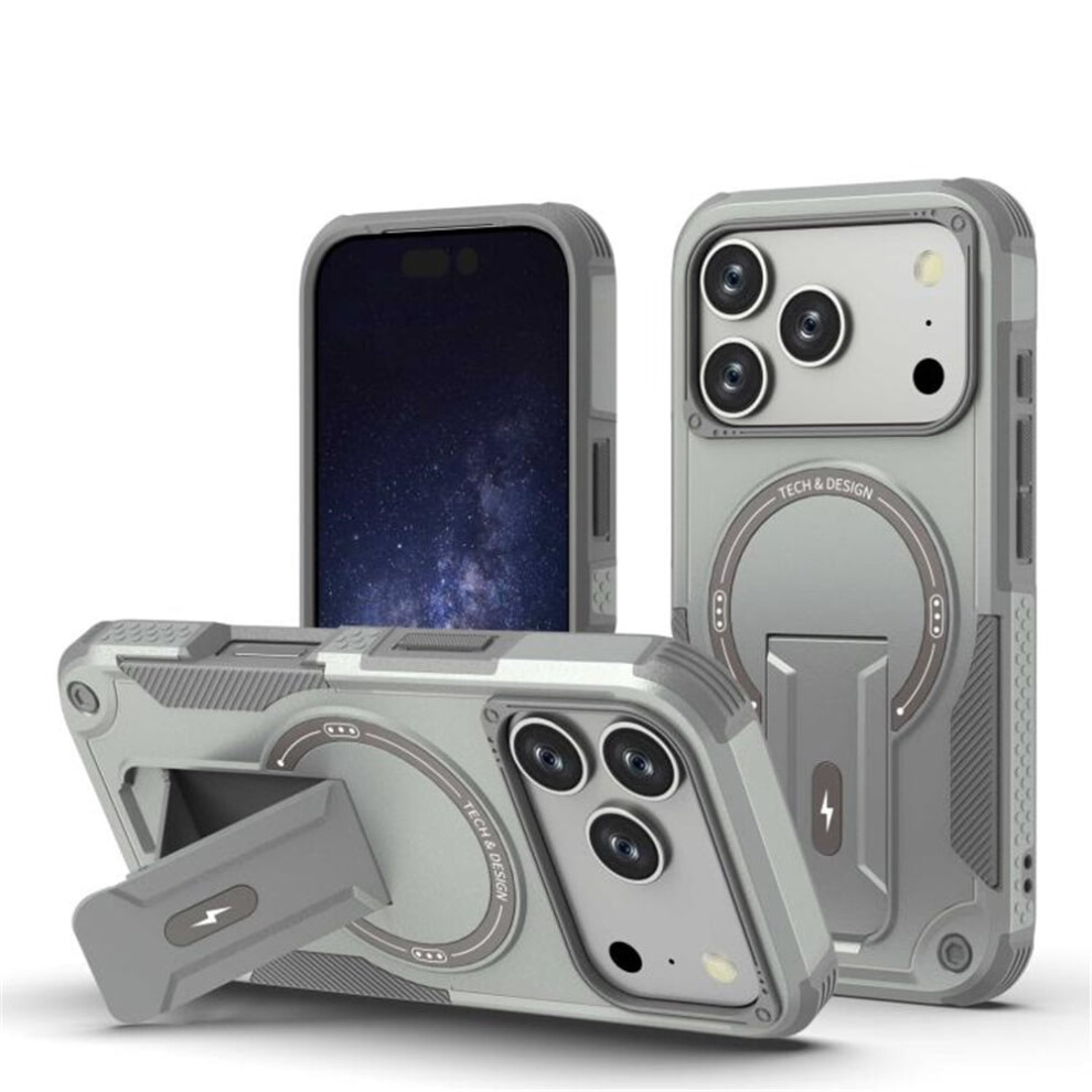 Magnetic Iphone 17 Pro Case 6.3 Inch Magsafe Rugged Grey 939152713714