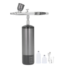 Tyst airbrush-kit med automatisk start-stopp-funktion, hög precision, 0,3 mm munstycke, uppladdningsbar sladdlös airbrush för smink, nagellack,