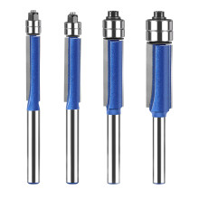 Heat Treated Flush Trim Router Bit Set Double Bearing Design Smooth Cutting Surface Industrial Grade Carbide Cutters For Solid Wood MDF Chipboard